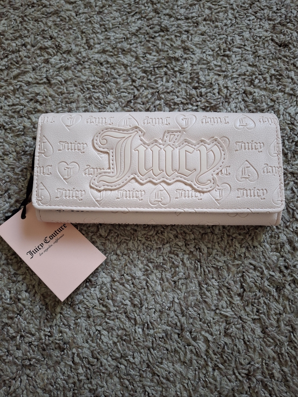 Juicy Couture Blush Embossed Logo Long Wallet NWT